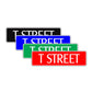T Street Name Letter Road Aluminum Metal Novelty Street Plate Sign Wall Gift Decor