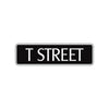 T Street Name Letter Road Aluminum Metal Novelty Street Plate Sign Wall Gift Decor