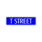 T Street Name Letter Road Aluminum Metal Novelty Street Plate Sign Wall Gift Decor