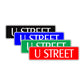 U Street Name Letter Road Aluminum Metal Novelty Street Plate Sign Wall Gift Decor