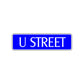 U Street Name Letter Road Aluminum Metal Novelty Street Plate Sign Wall Gift Decor