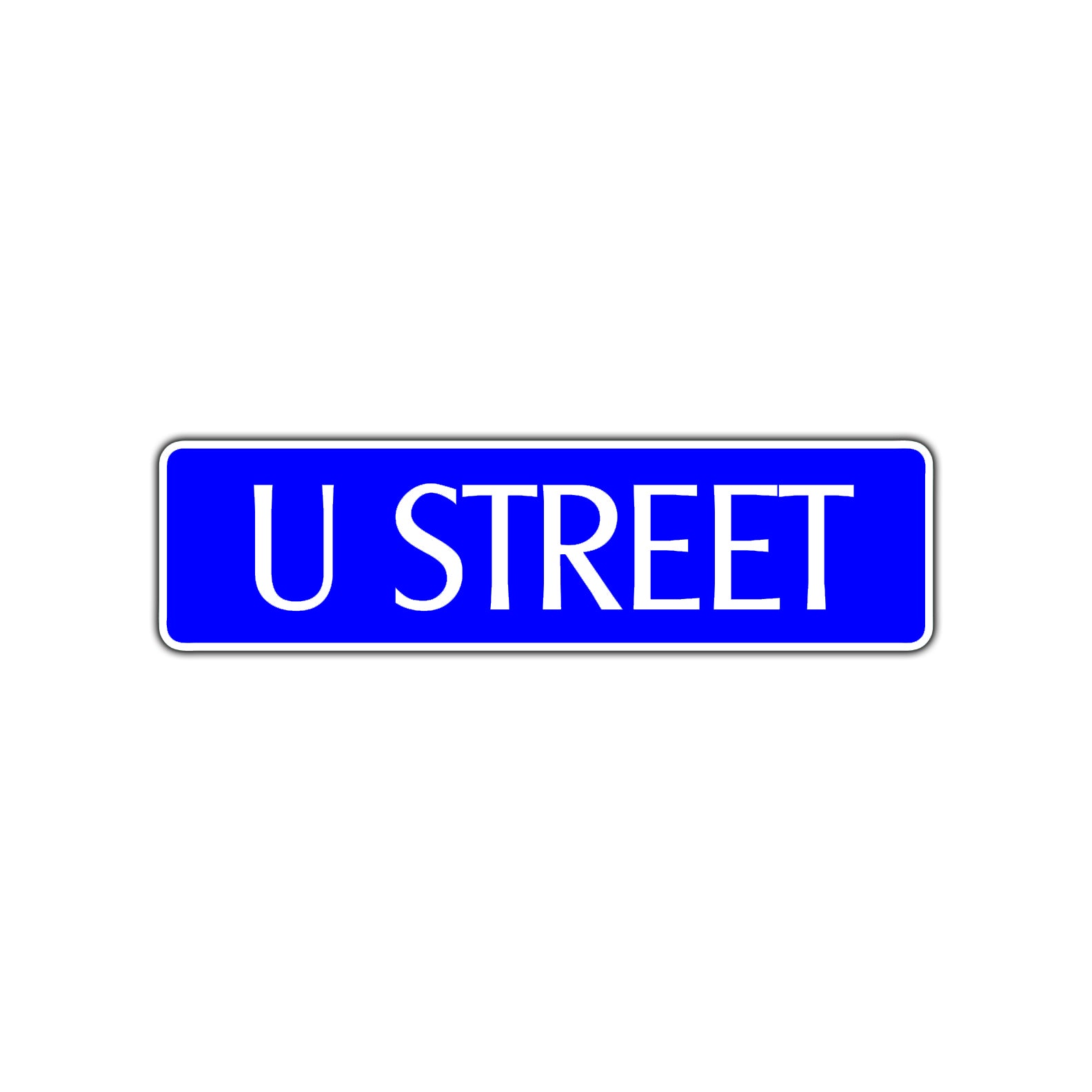 U Street Name Letter Road Aluminum Metal Novelty Street Plate Sign Wall Gift Decor