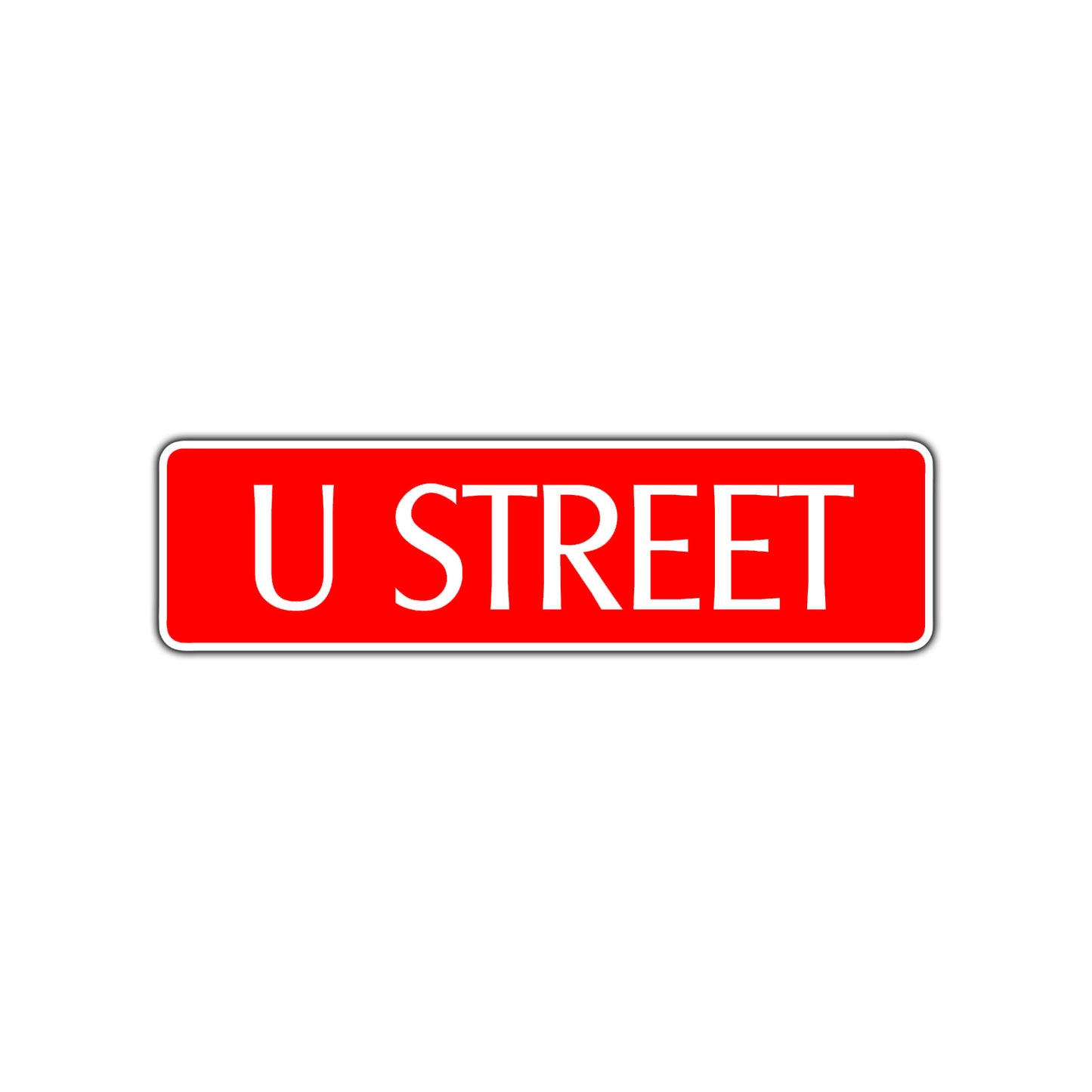 U Street Name Letter Road Aluminum Metal Novelty Street Plate Sign Wall Gift Decor