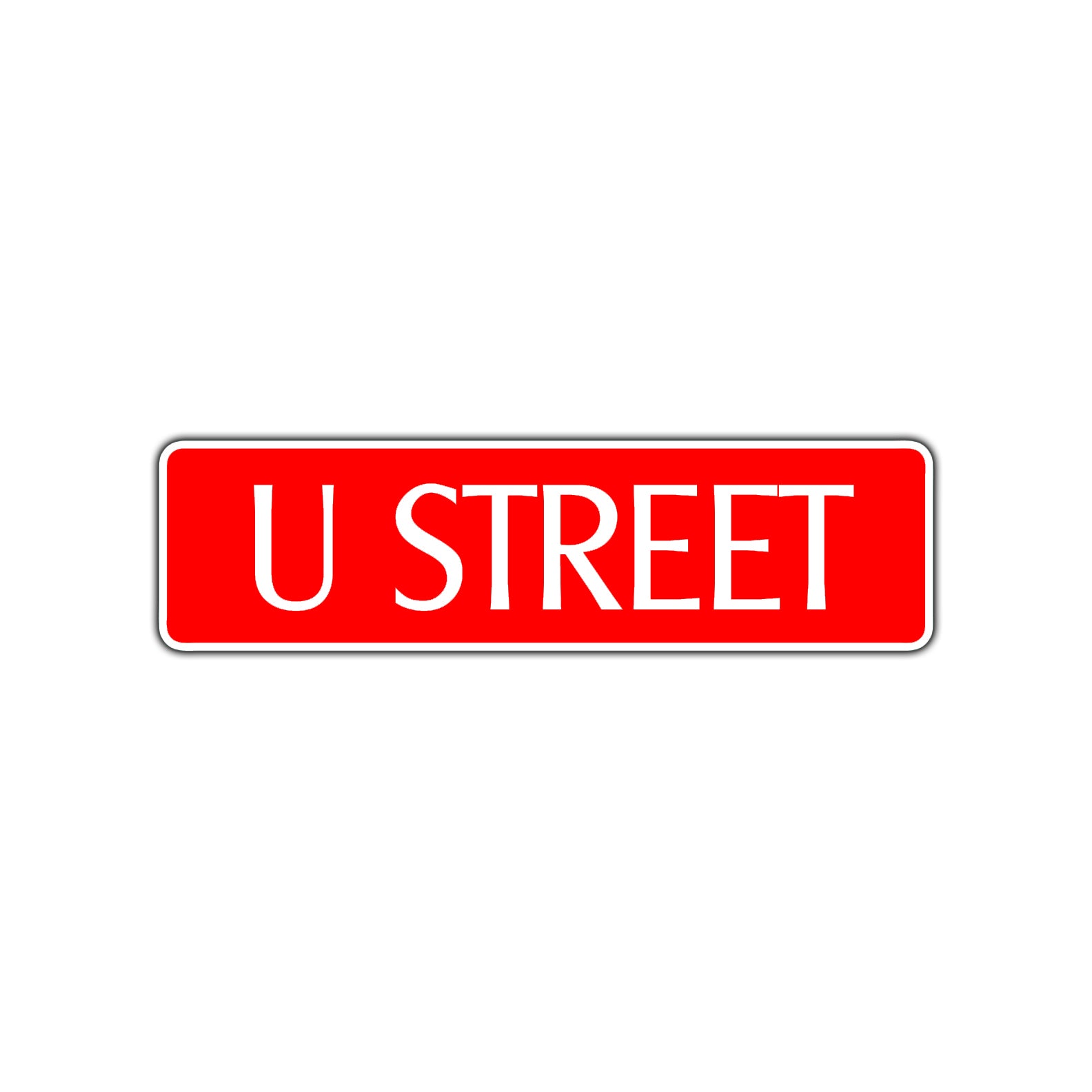 U Street Name Letter Road Aluminum Metal Novelty Street Plate Sign Wall Gift Decor