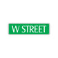 W Street Name Letter Road Aluminum Metal Novelty Street Plate Sign Wall Gift Decor