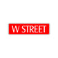 W Street Name Letter Road Aluminum Metal Novelty Street Plate Sign Wall Gift Decor