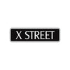 X Street Name Letter Road Aluminum Metal Novelty Street Plate Sign Wall Gift Decor