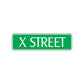 X Street Name Letter Road Aluminum Metal Novelty Street Plate Sign Wall Gift Decor