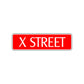 X Street Name Letter Road Aluminum Metal Novelty Street Plate Sign Wall Gift Decor