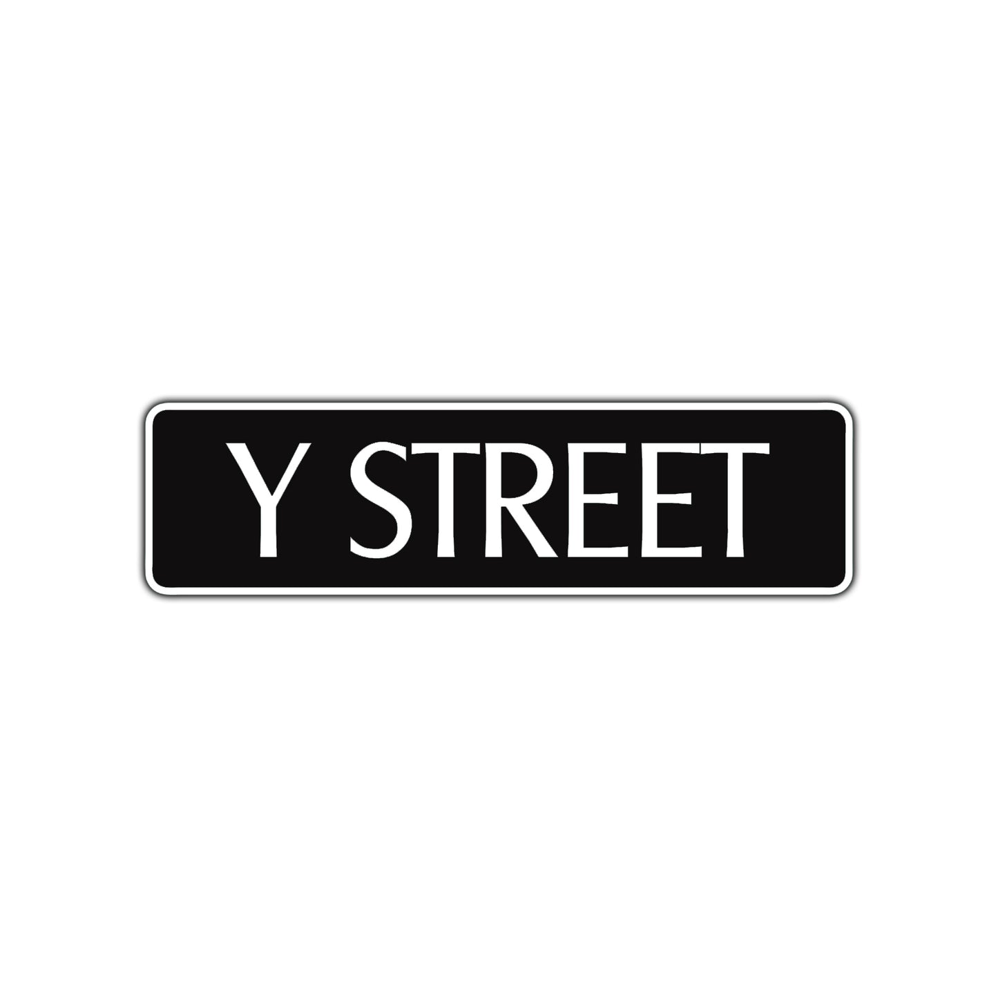 Y Street Name Letter Road Aluminum Metal Novelty Street Plate Sign Wall Gift Decor
