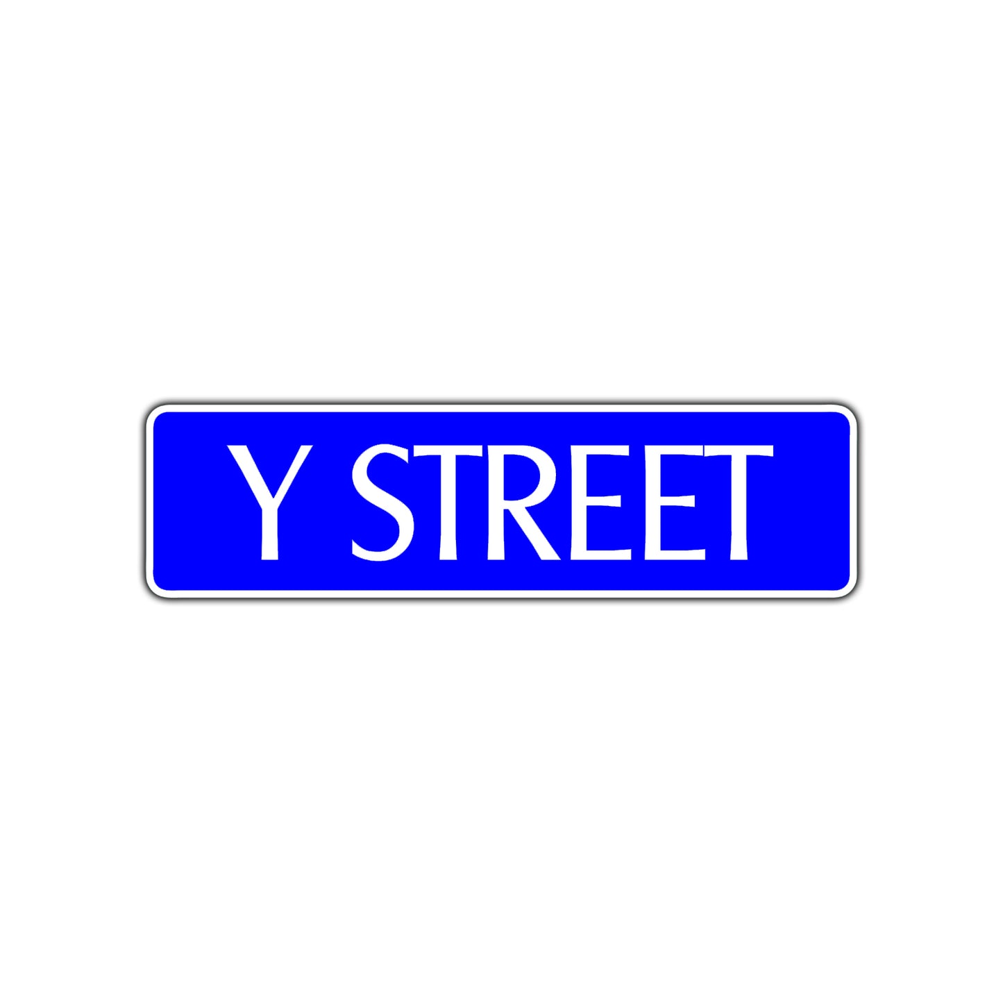 Y Street Name Letter Road Aluminum Metal Novelty Street Plate Sign Wall Gift Decor