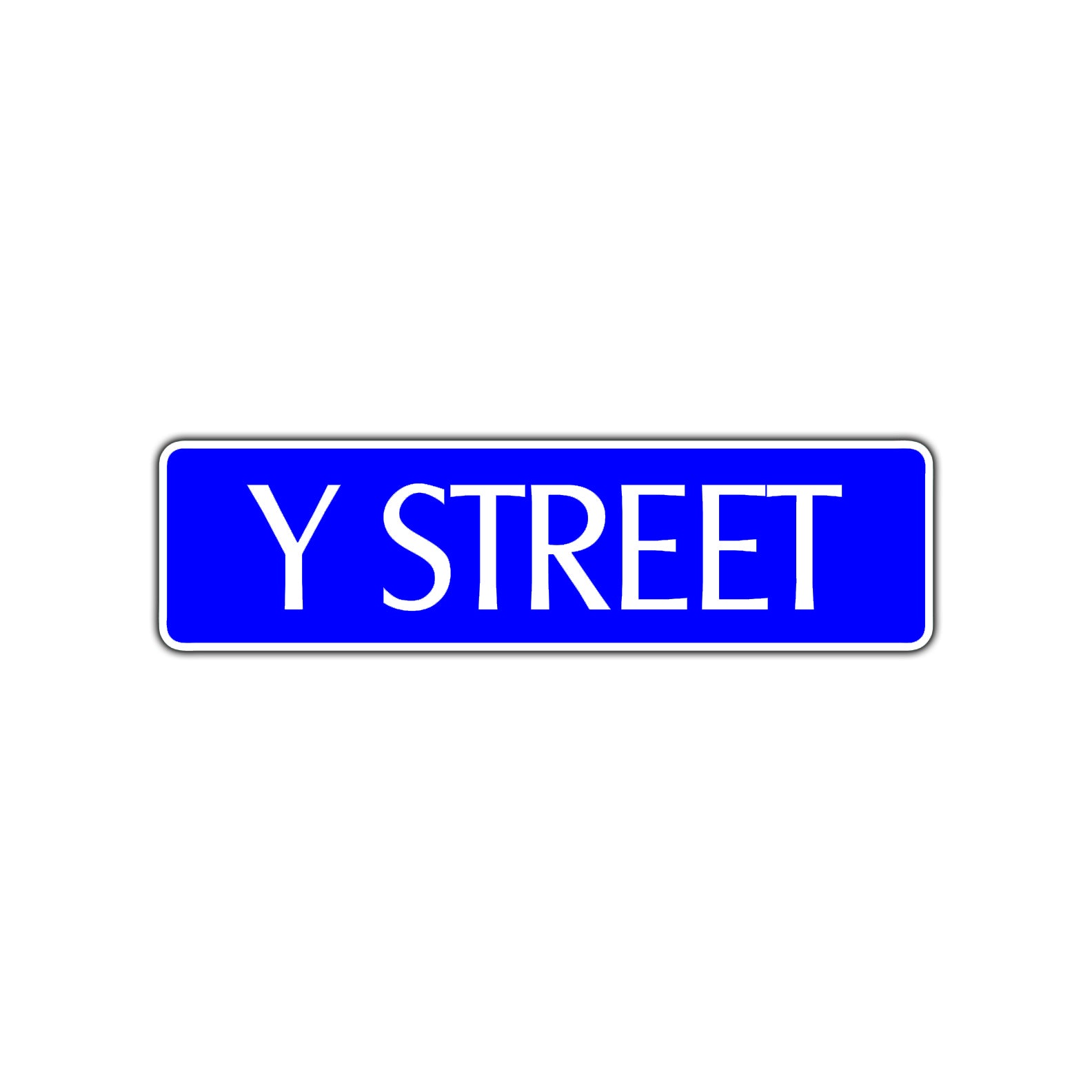 Y Street Name Letter Road Aluminum Metal Novelty Street Plate Sign Wall Gift Decor