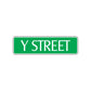 Y Street Name Letter Road Aluminum Metal Novelty Street Plate Sign Wall Gift Decor