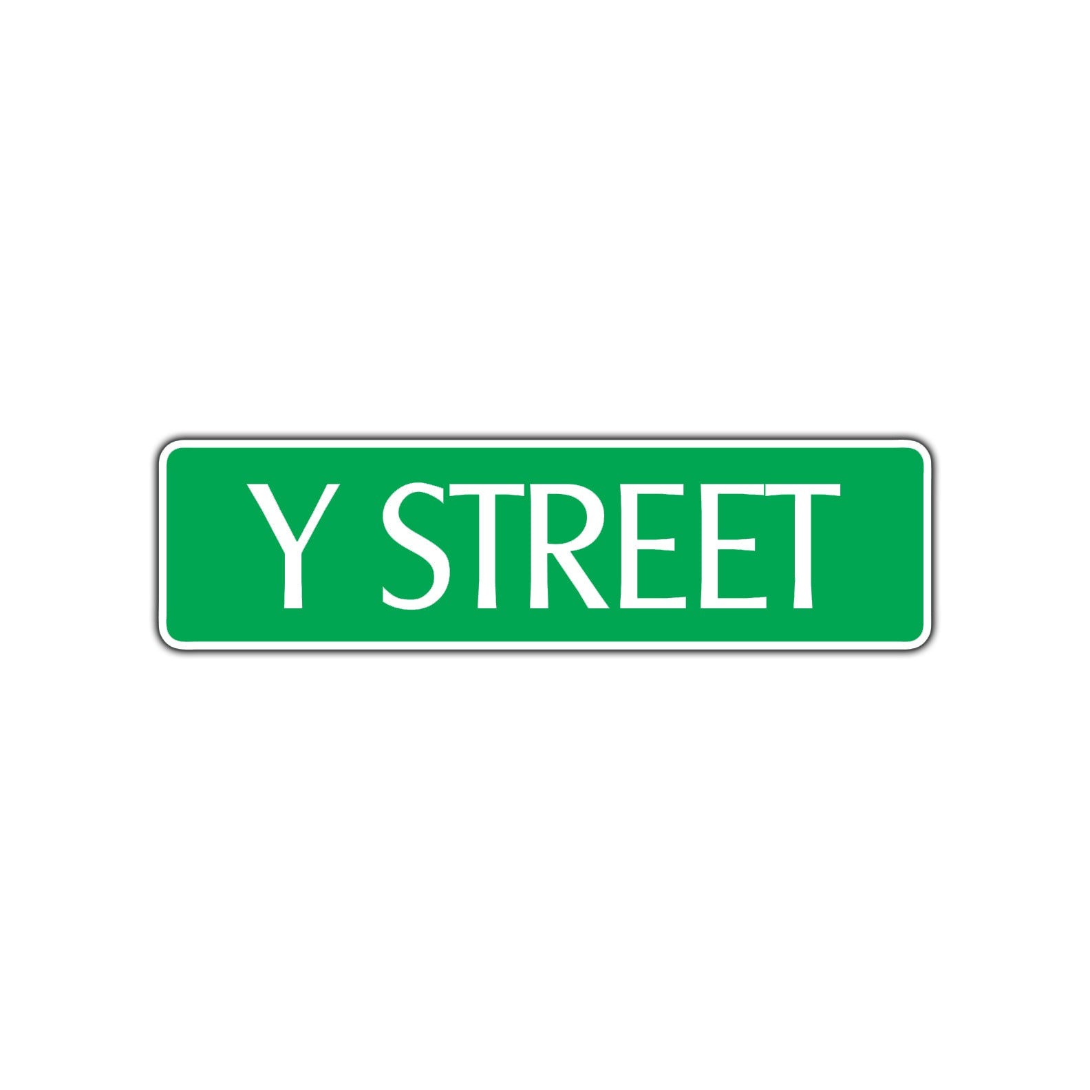 Y Street Name Letter Road Aluminum Metal Novelty Street Plate Sign Wall Gift Decor