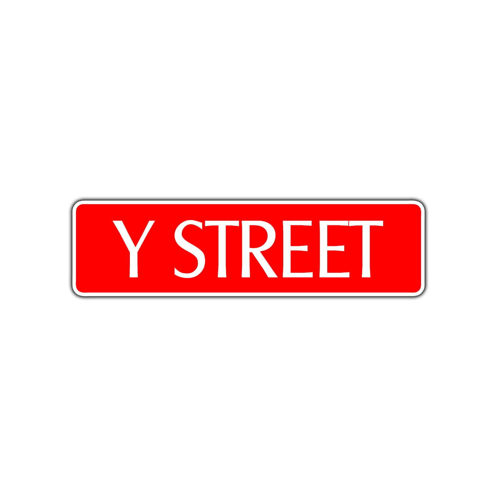 Y Street Name Letter Road Aluminum Metal Novelty Street Plate Sign Wall Gift Decor