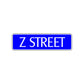 Z Street Name Letter Road Aluminum Metal Novelty Street Plate Sign Wall Gift Decor
