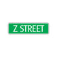 Z Street Name Letter Road Aluminum Metal Novelty Street Plate Sign Wall Gift Decor