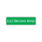 Electricians Road Aluminum Metal Novelty Street Plate Sign Wall Gift Decor