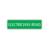 Electricians Road Aluminum Metal Novelty Street Plate Sign Wall Gift Decor