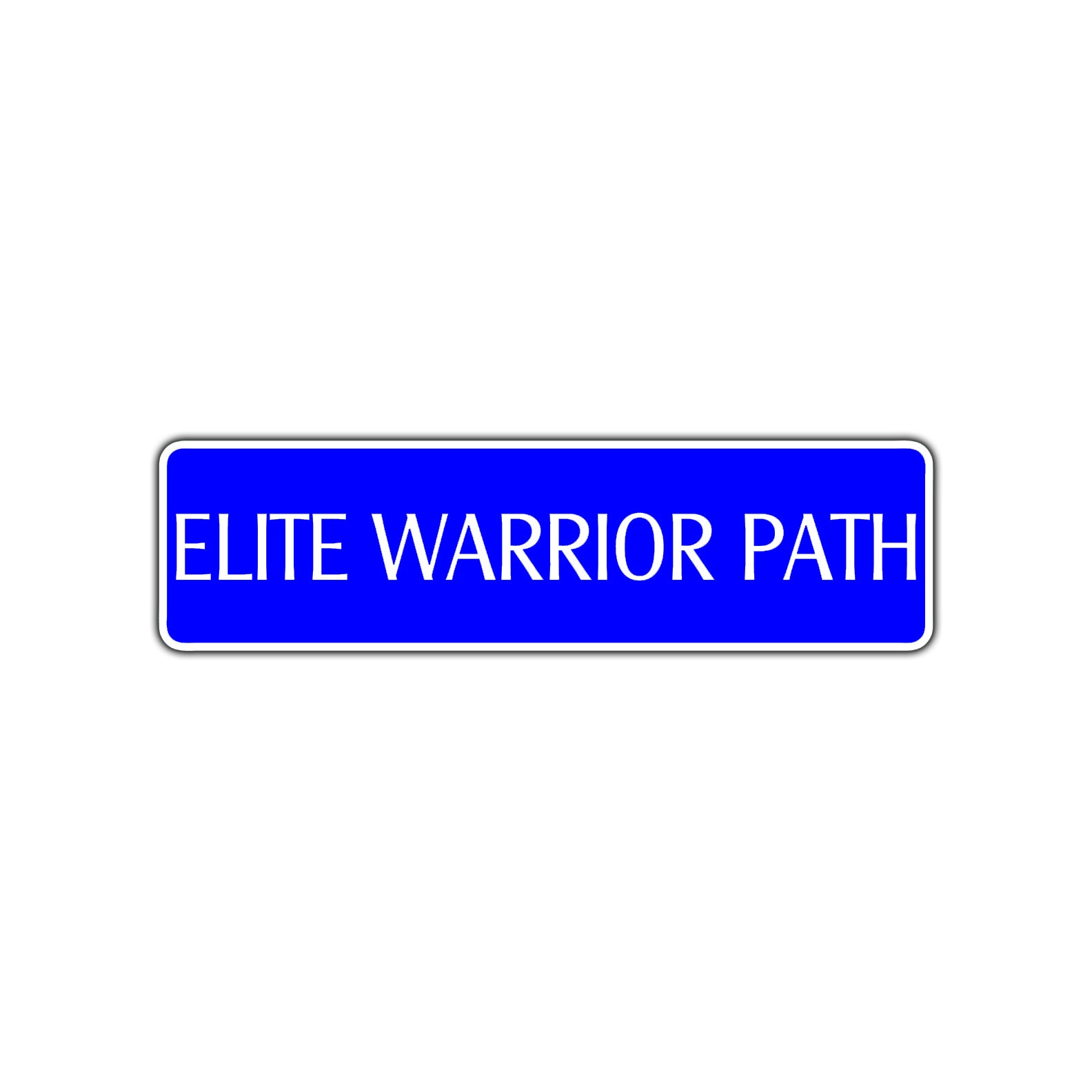 Elite Warrior Path Karate MMA Road Aluminum Metal Novelty Street Plate Sign Wall Gift Decor