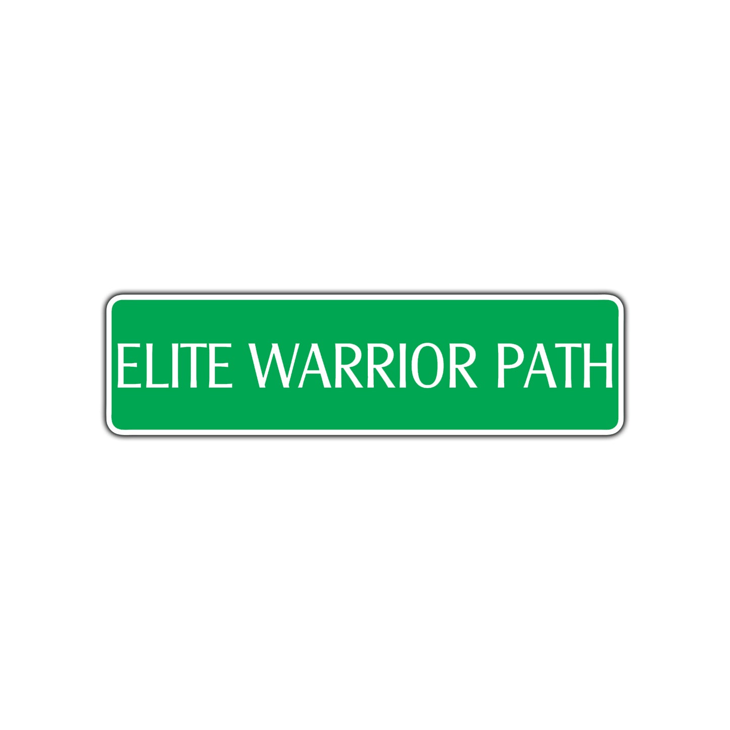 Elite Warrior Path Karate MMA Road Aluminum Metal Novelty Street Plate Sign Wall Gift Decor