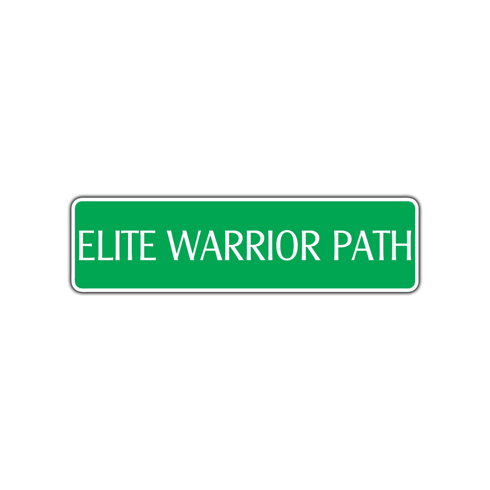 Elite Warrior Path Karate MMA Road Aluminum Metal Novelty Street Plate Sign Wall Gift Decor