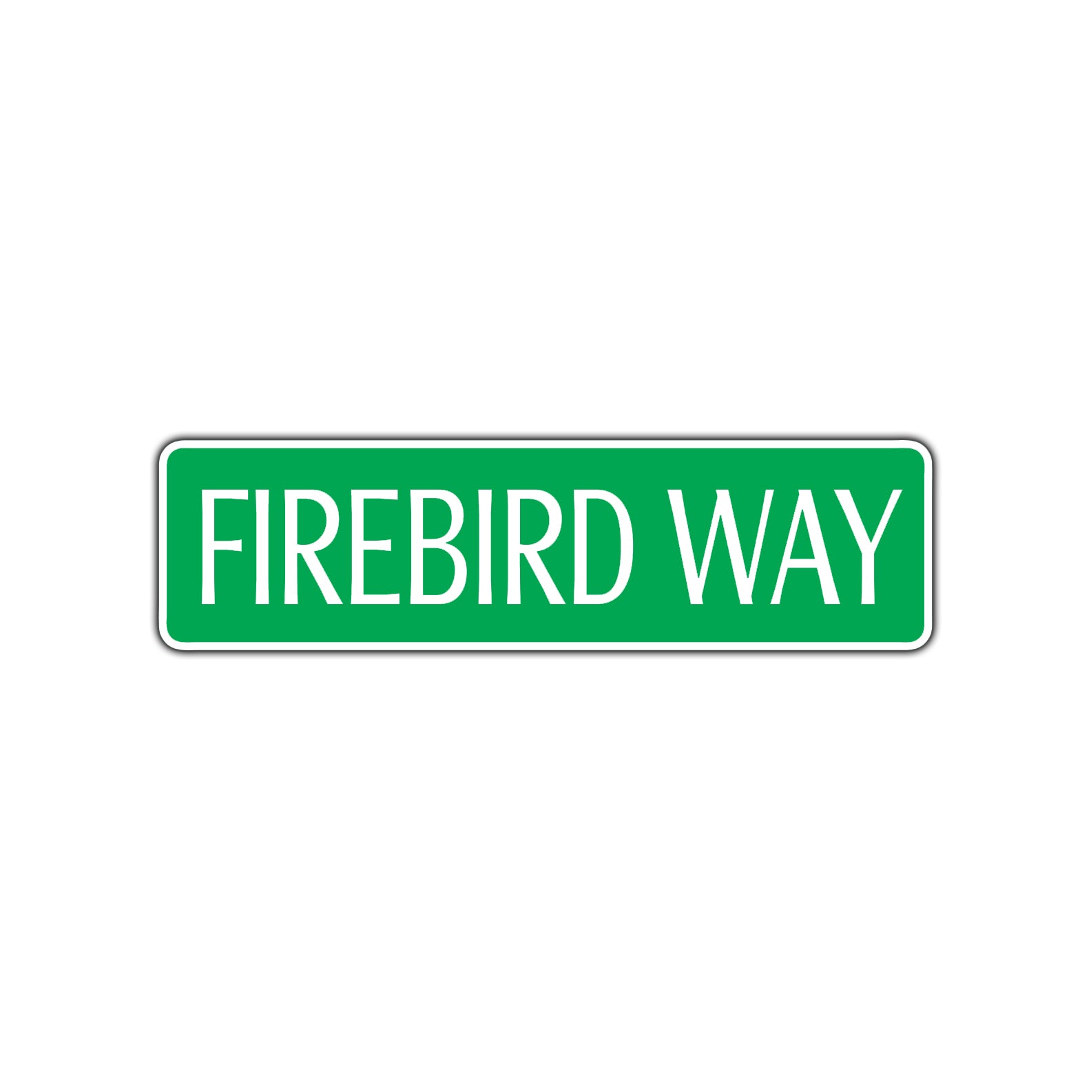 Firebird Way Road Aluminum Metal Novelty Street Plate Sign Wall Gift Decor