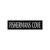 Fisherman's Cove Road Aluminum Metal Novelty Street Plate Sign Wall Gift Decor