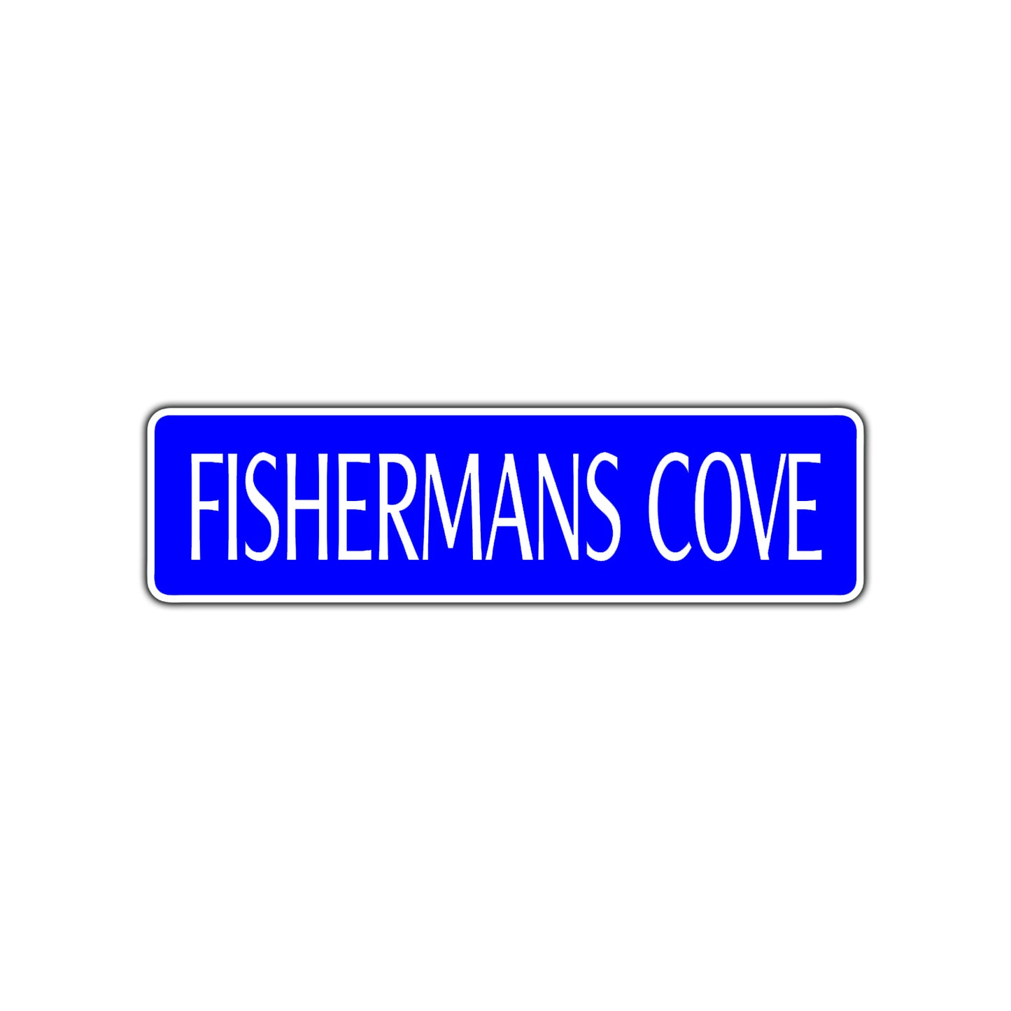 Fisherman's Cove Road Aluminum Metal Novelty Street Plate Sign Wall Gift Decor