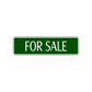 For Sale Road Aluminum Metal Novelty Street Plate Sign Wall Gift Decor