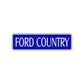 Ford Country Road Aluminum Metal Novelty Street Plate Sign Wall Gift Decor