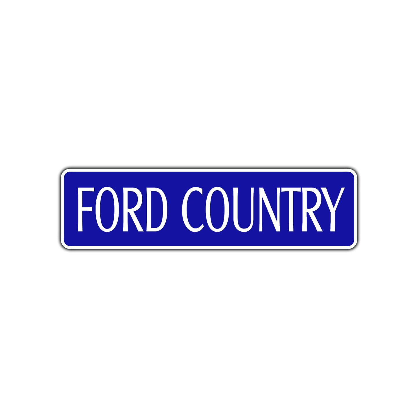 Ford Country Road Aluminum Metal Novelty Street Plate Sign Wall Gift Decor