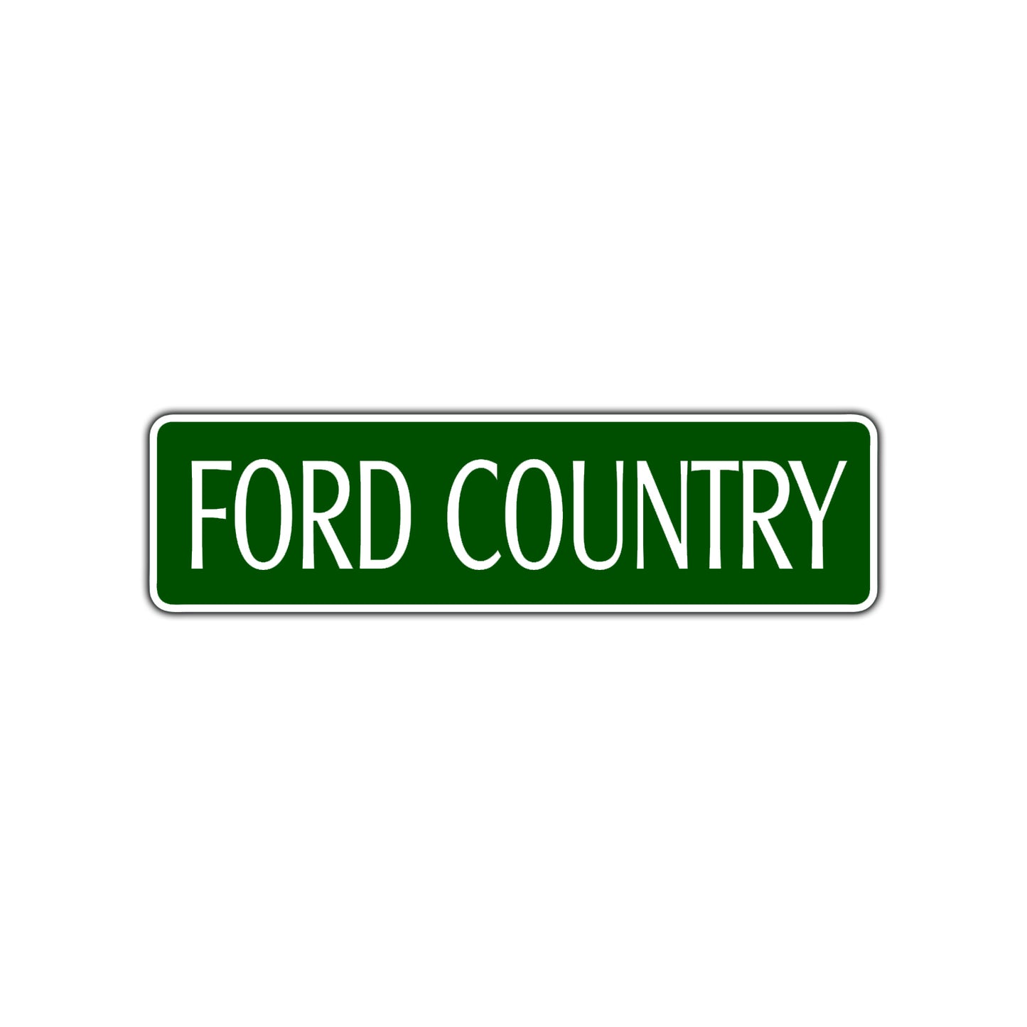 Ford Country Road Aluminum Metal Novelty Street Plate Sign Wall Gift Decor