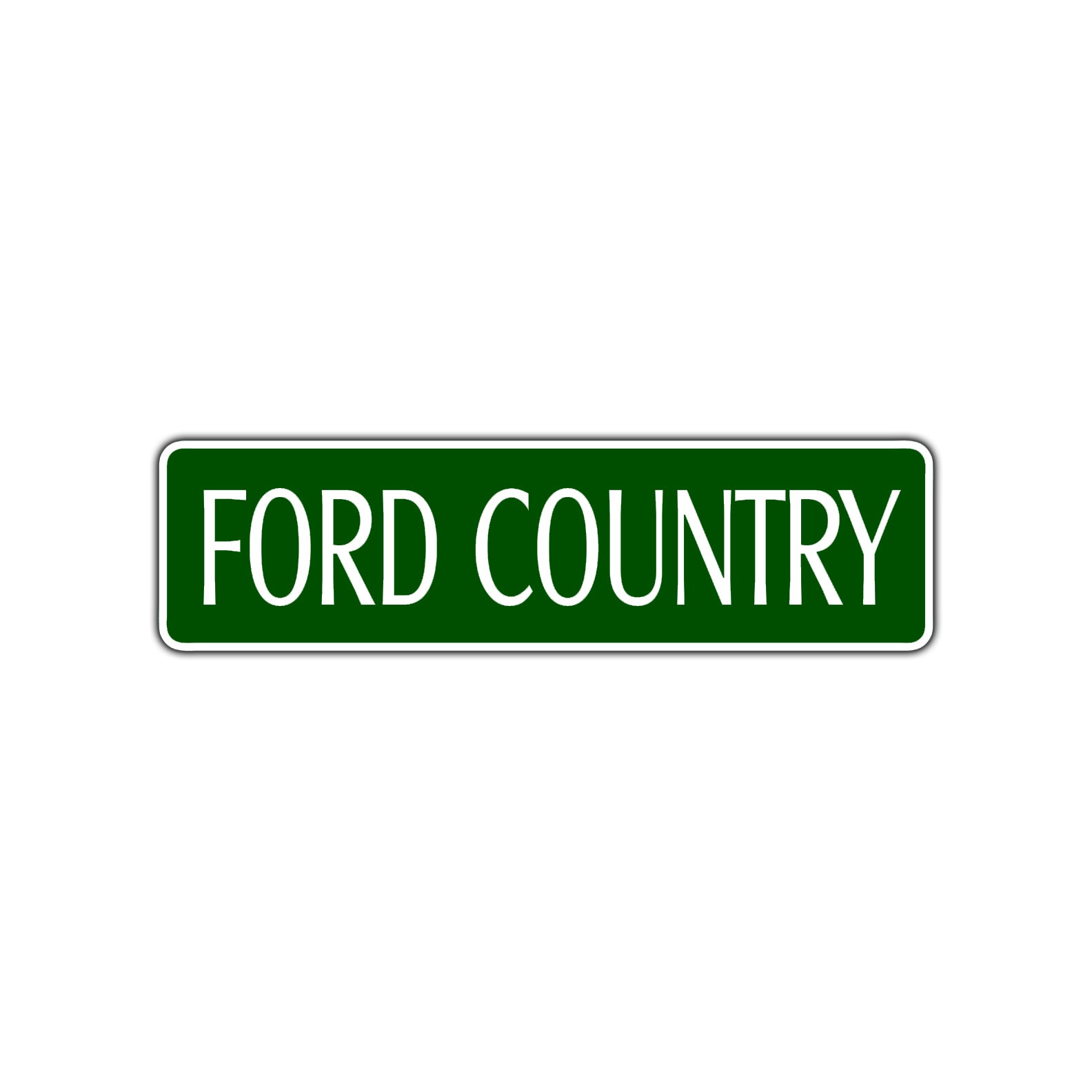 Ford Country Road Aluminum Metal Novelty Street Plate Sign Wall Gift Decor