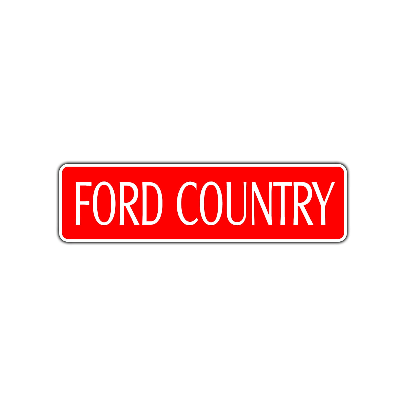 Ford Country Road Aluminum Metal Novelty Street Plate Sign Wall Gift Decor