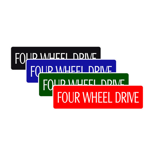 Four Wheel Drive Road Aluminum Metal Novelty Street Plate Sign Wall Gift Decor