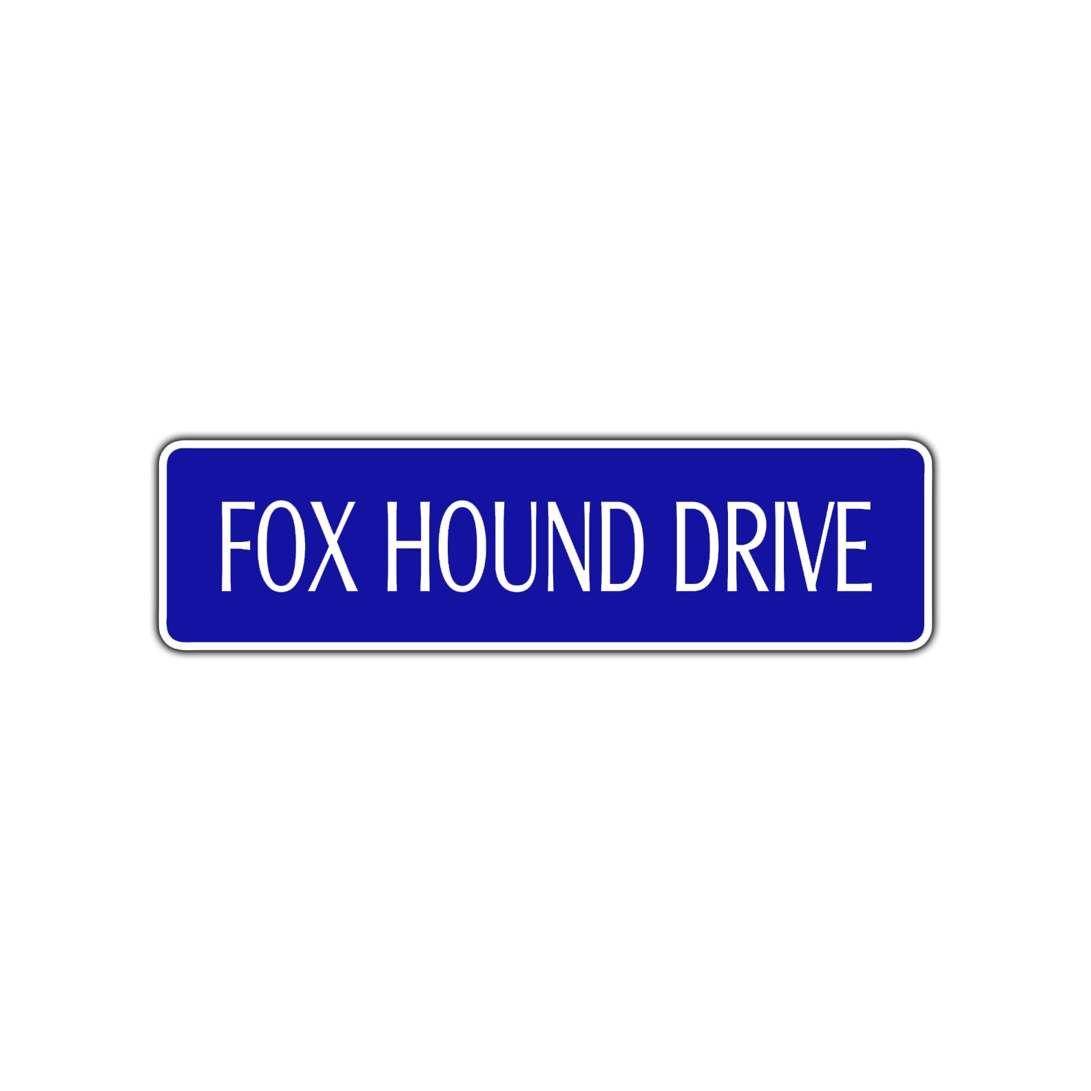 Fox Hound Drive Road Aluminum Metal Novelty Street Plate Sign Wall Gift Decor