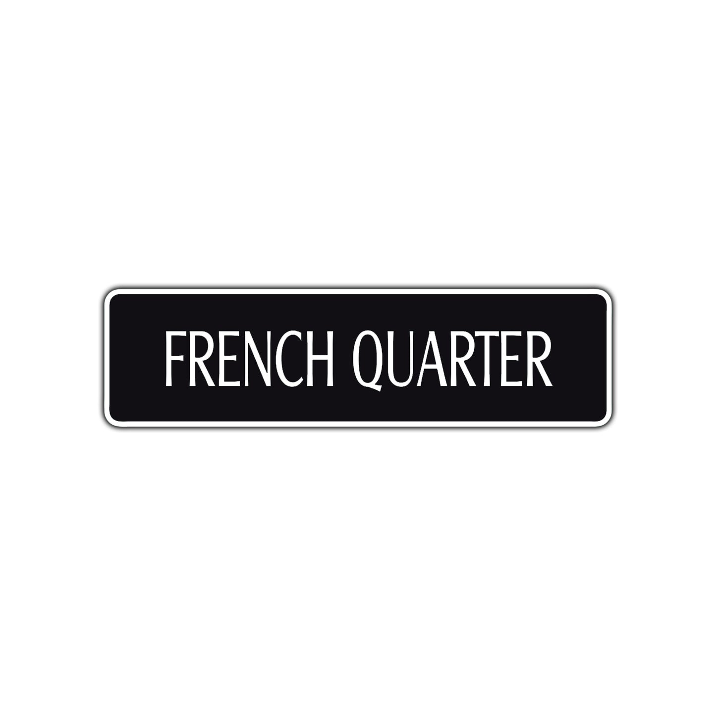 French Quarter Road Aluminum Metal Novelty Street Plate Sign Wall Gift Decor