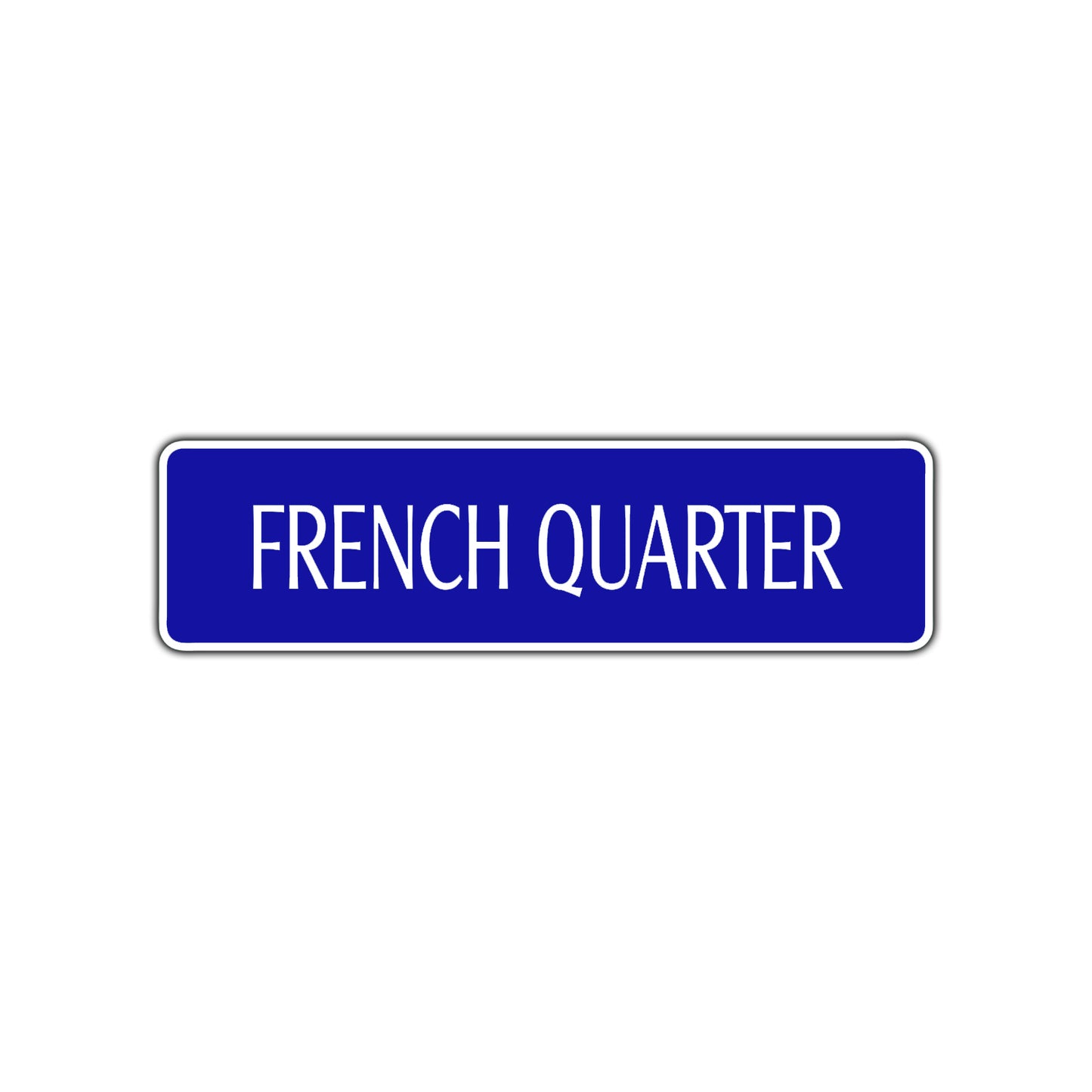 French Quarter Road Aluminum Metal Novelty Street Plate Sign Wall Gift Decor