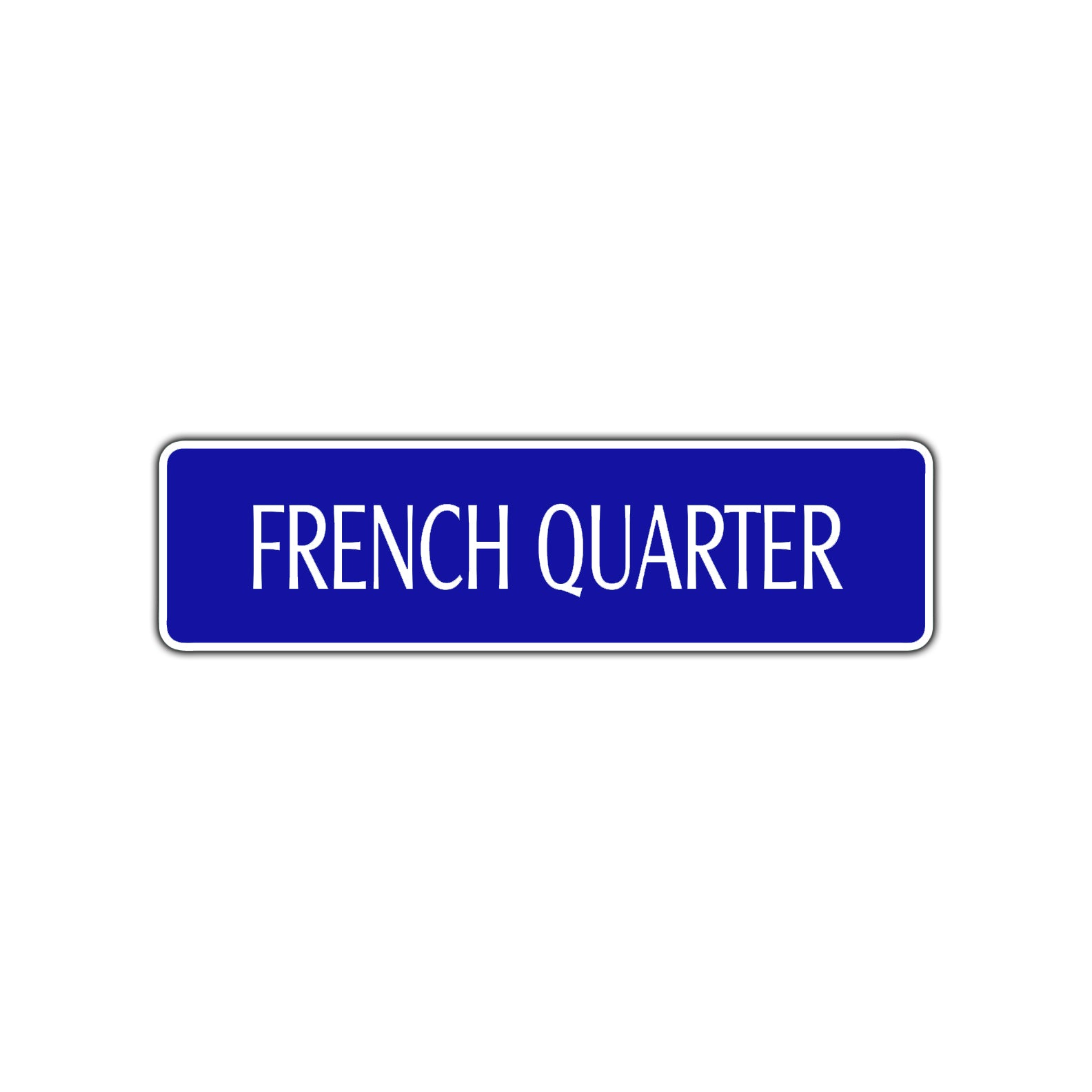 French Quarter Road Aluminum Metal Novelty Street Plate Sign Wall Gift Decor