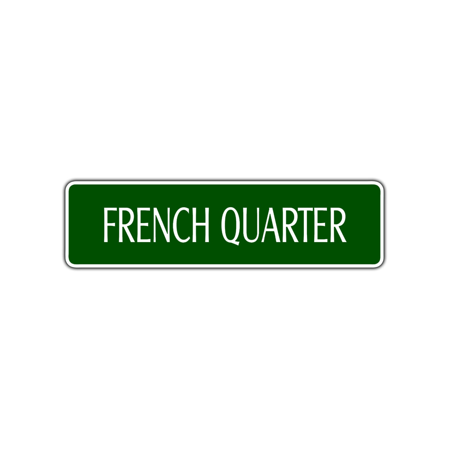 French Quarter Road Aluminum Metal Novelty Street Plate Sign Wall Gift Decor