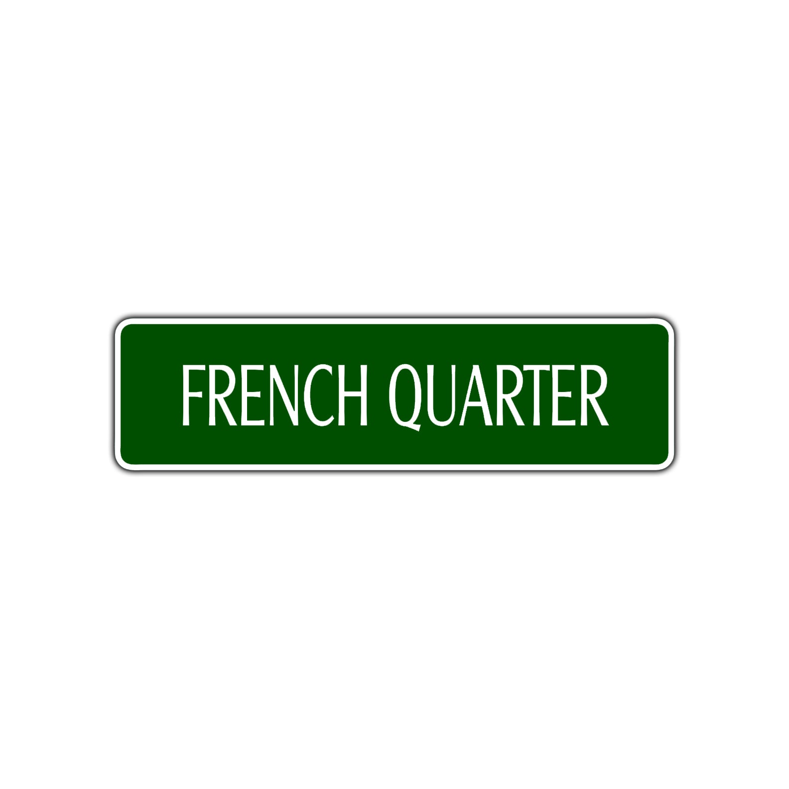 French Quarter Road Aluminum Metal Novelty Street Plate Sign Wall Gift Decor
