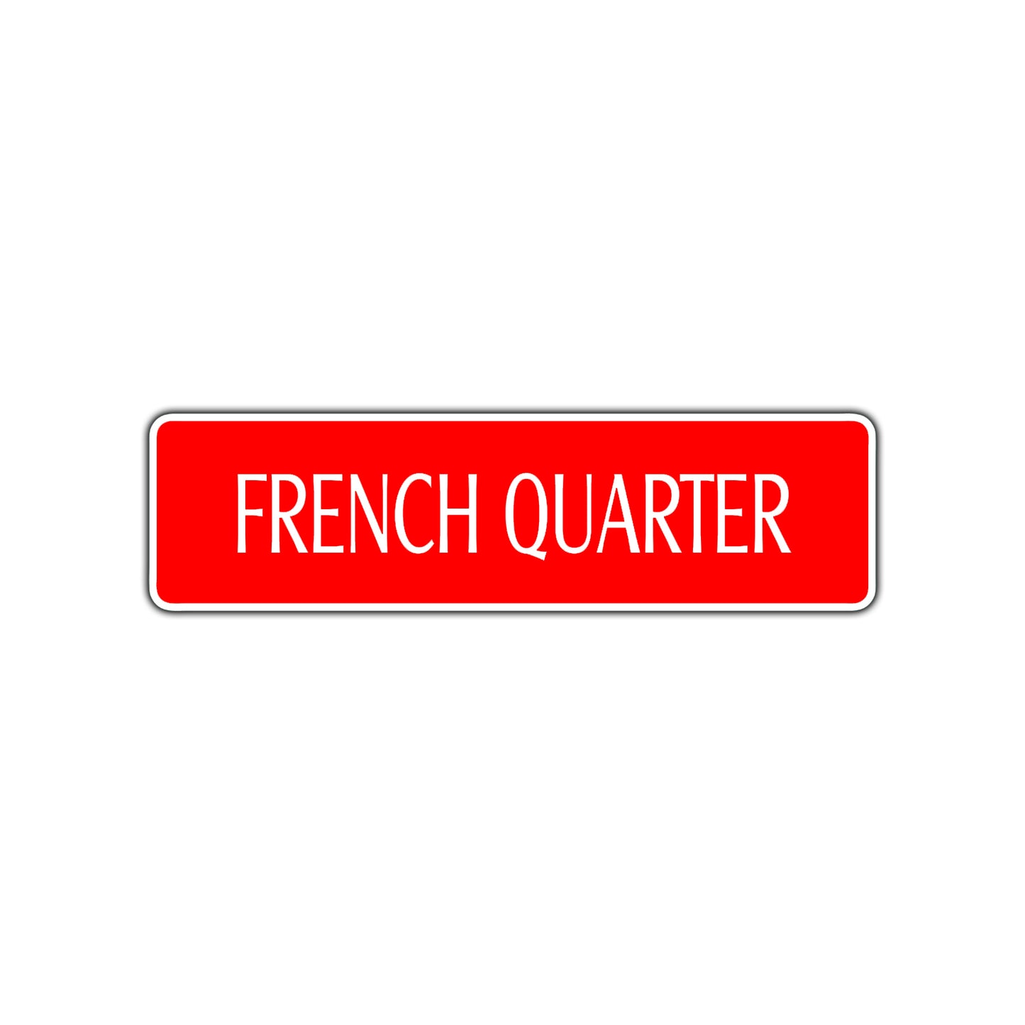 French Quarter Road Aluminum Metal Novelty Street Plate Sign Wall Gift Decor