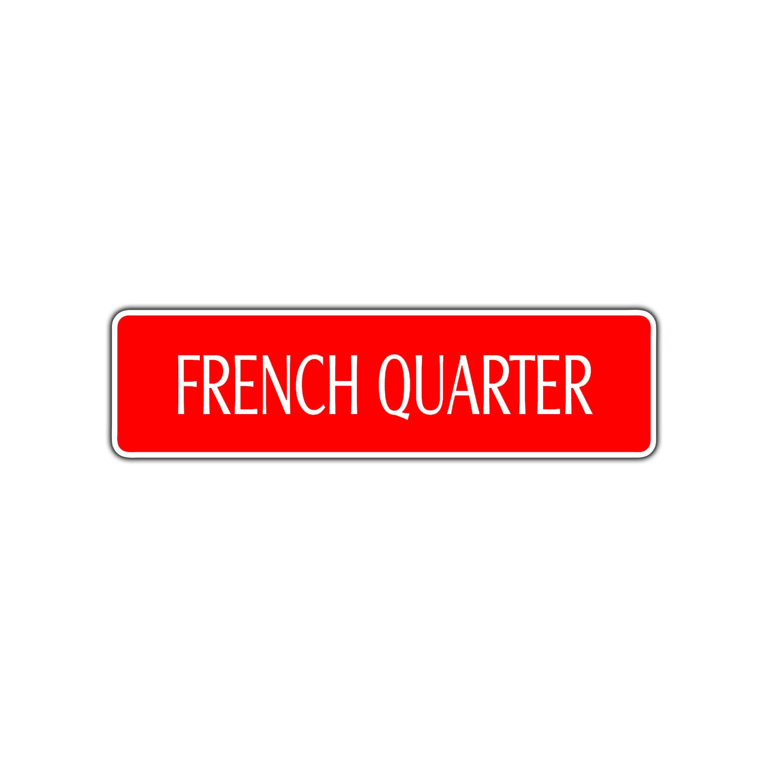 French Quarter Road Aluminum Metal Novelty Street Plate Sign Wall Gift Decor