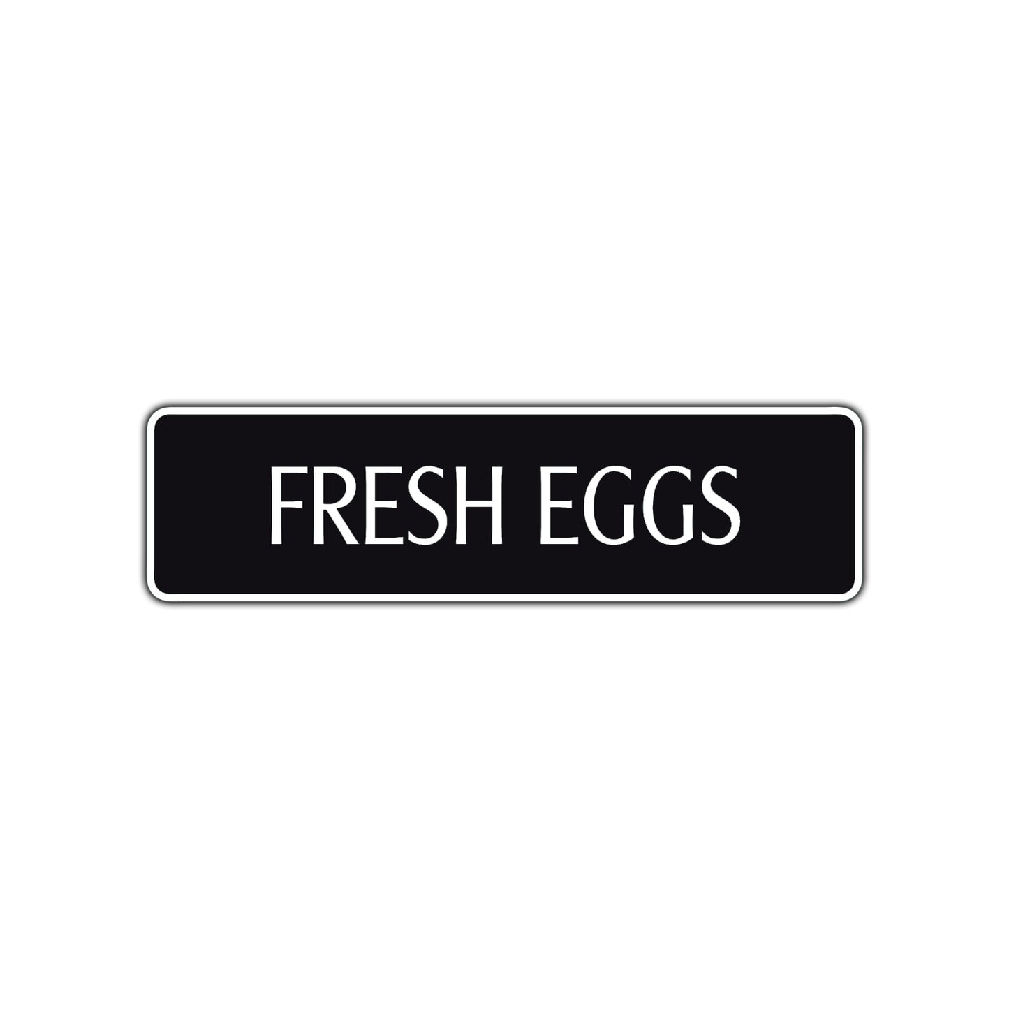 Fresh Eggs Road Aluminum Metal Novelty Street Plate Sign Wall Gift Decor