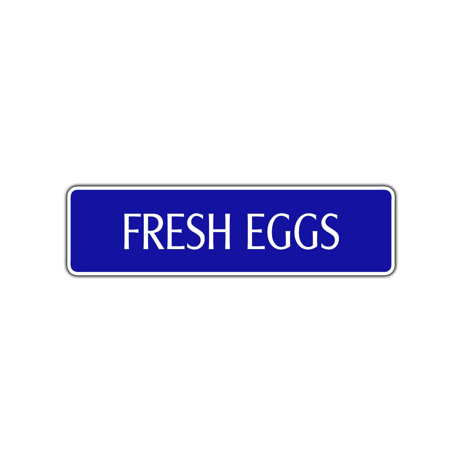 Fresh Eggs Road Aluminum Metal Novelty Street Plate Sign Wall Gift Decor