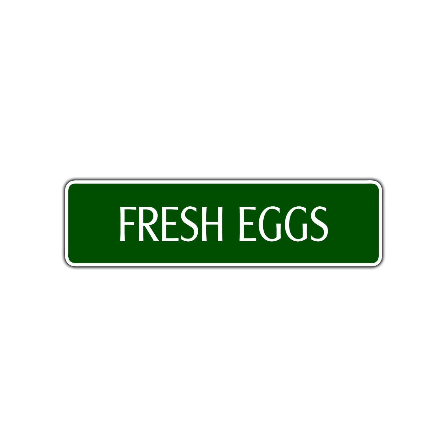Fresh Eggs Road Aluminum Metal Novelty Street Plate Sign Wall Gift Decor
