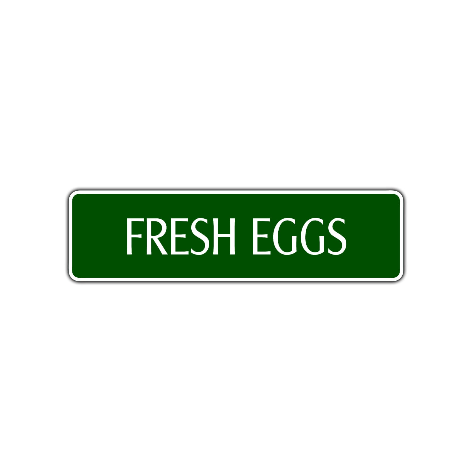 Fresh Eggs Road Aluminum Metal Novelty Street Plate Sign Wall Gift Decor