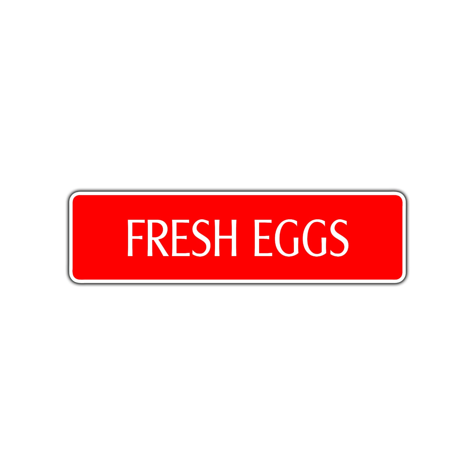 Fresh Eggs Road Aluminum Metal Novelty Street Plate Sign Wall Gift Decor