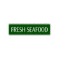 Fresh Seafood Road Aluminum Metal Novelty Street Plate Sign Wall Gift Decor